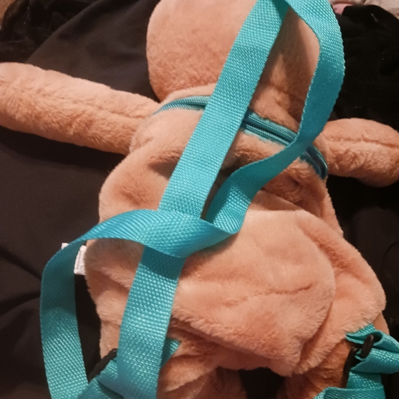 Plush Sloth Backpack with Teal Straps - Picture 1 of 2